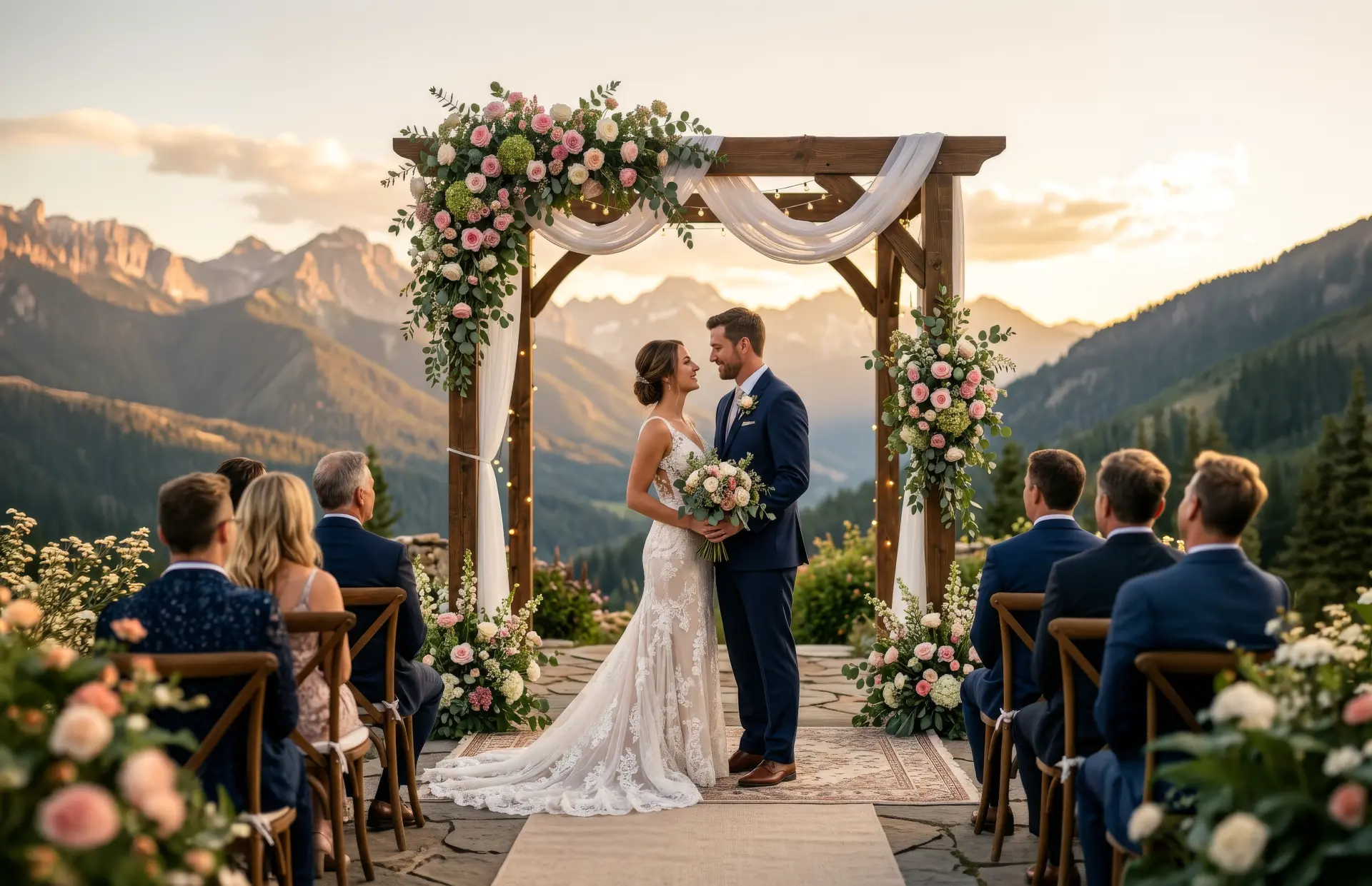 Pareja de novios durante su ceremonia